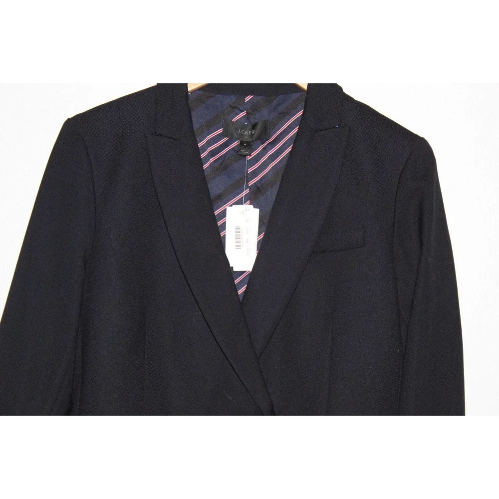 NWT J. Crew Dover Blazer Suit Jacket Navy Blue G7102 Women's Size 6 H14488 - Picture 5 of 12